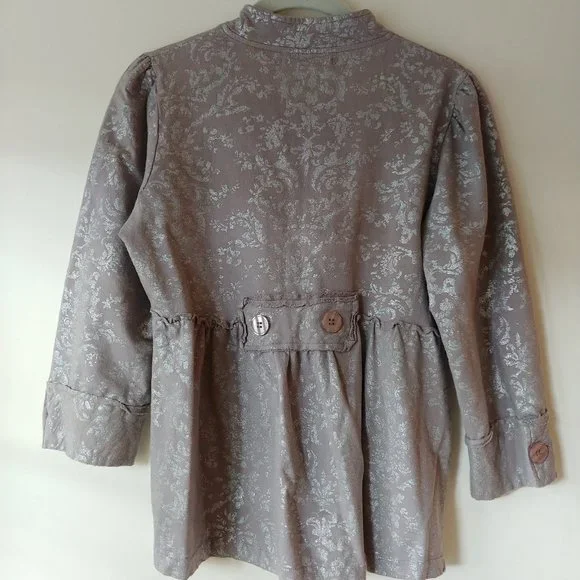 🚫SOLD🚫 Willi Smith Cotton jacket button down size Small Grey Antique Silver - Picture 3 of 12